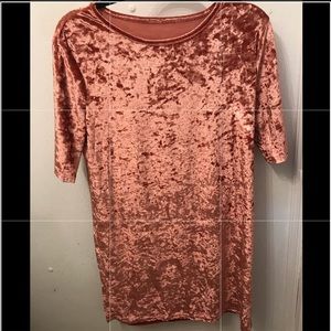Rose gold/ Pink Velvet Dress